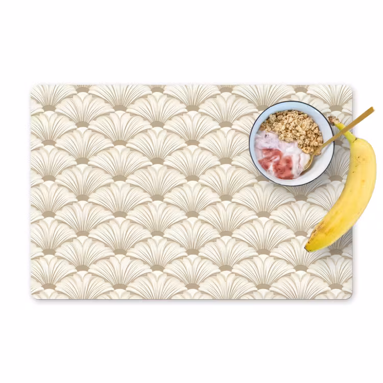 Salvamantel – 6 piezas - Clásico - Arte - Beige — 1