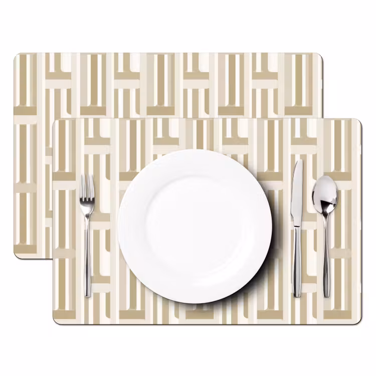 Salvamantel – 6 piezas - Moderno - Geométrico - Beige — 2