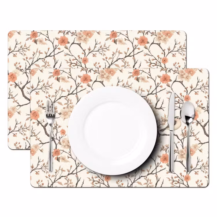 Salvamantel – 6 piezas - Cerezo en flor - Gorrión - Rosa — 2