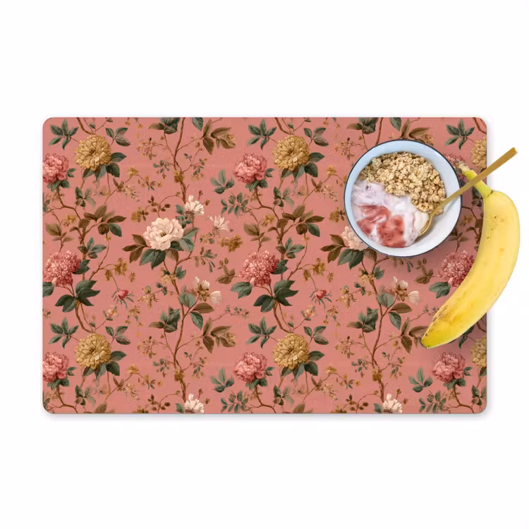Salvamantel – 6 piezas - Clásico - Botánico - Rosa — 1