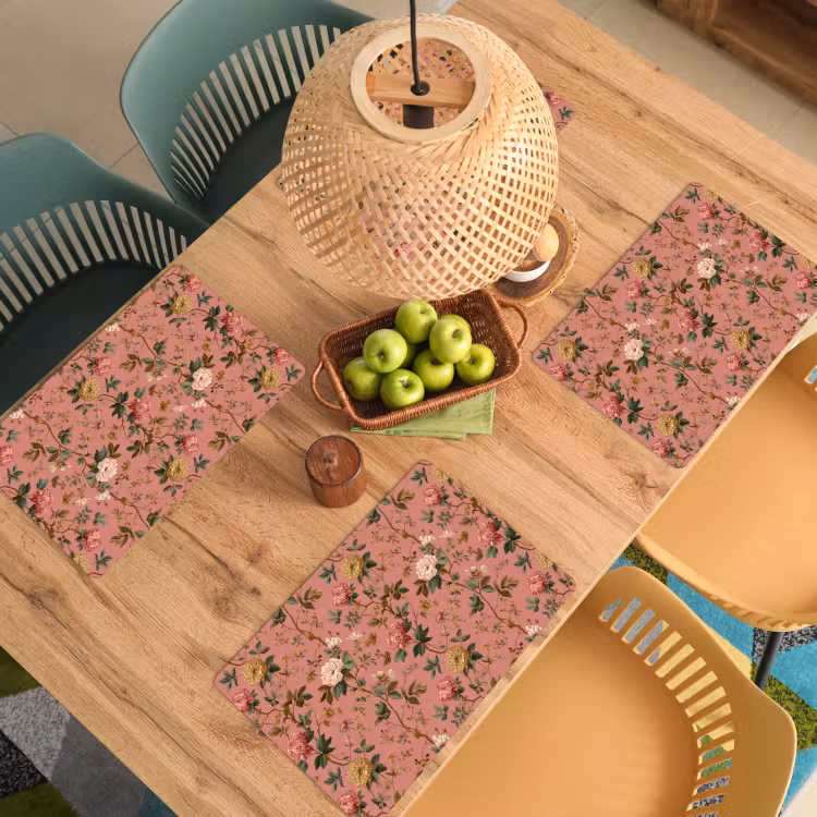 Salvamantel – 6 piezas - Clásico - Botánico - Rosa — 3