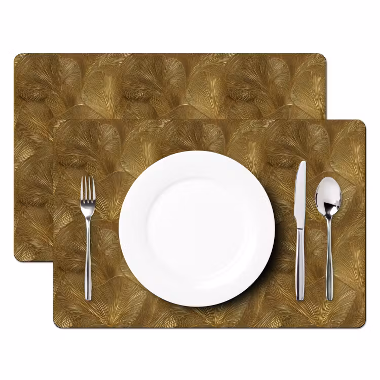 Salvamantel – 6 piezas - Ecológico - Líneas - Oro — 2