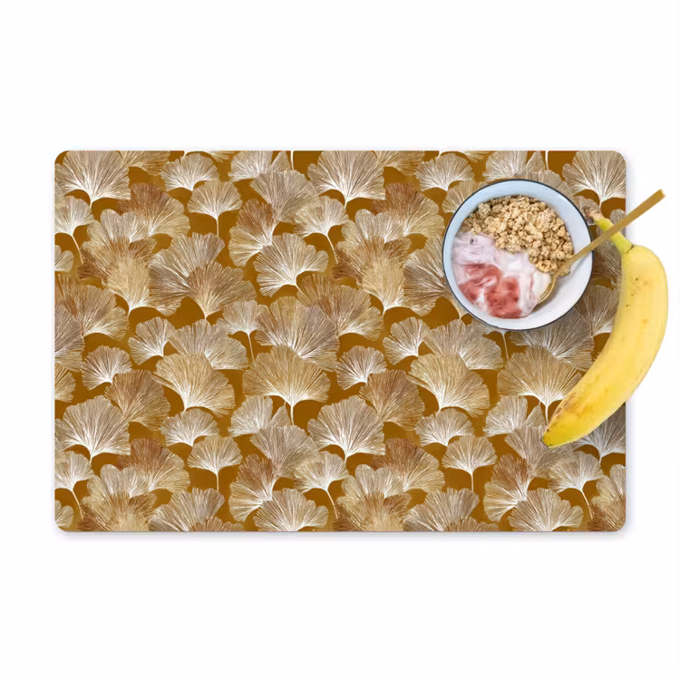 Salvamantel – 6 piezas - Ginkgo - Hojas - Oro — 1