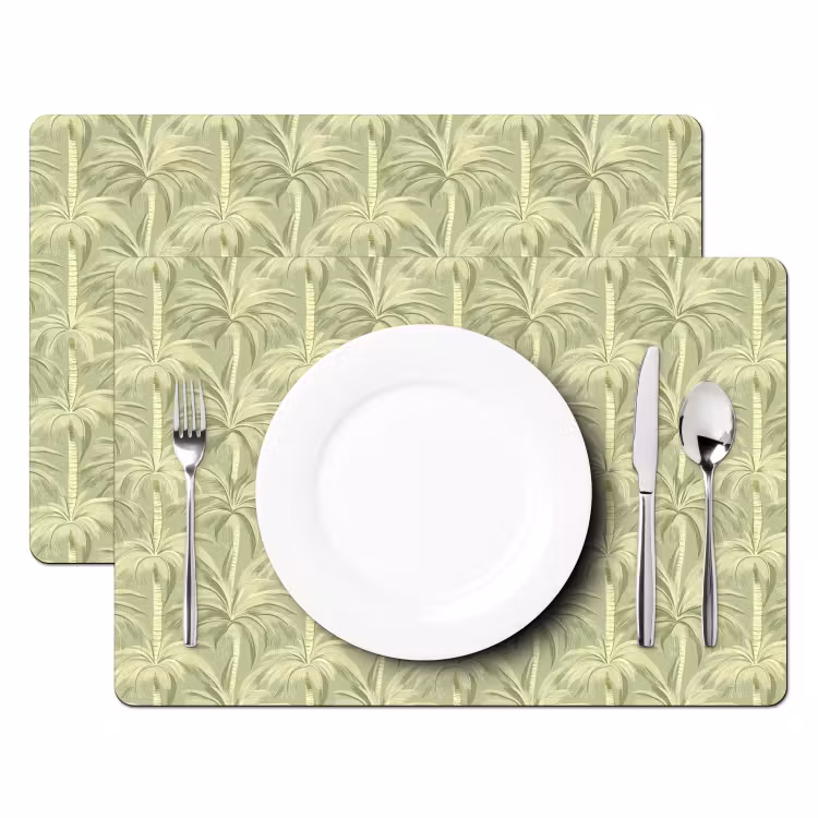 Salvamantel – 6 piezas - Bosque de palmeras - Tropical - Verde — 2