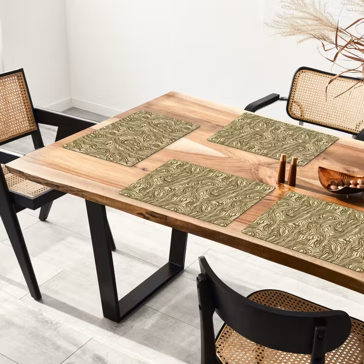 Salvamantel – 6 piezas - Abstracto - Mármol - Verde — 4