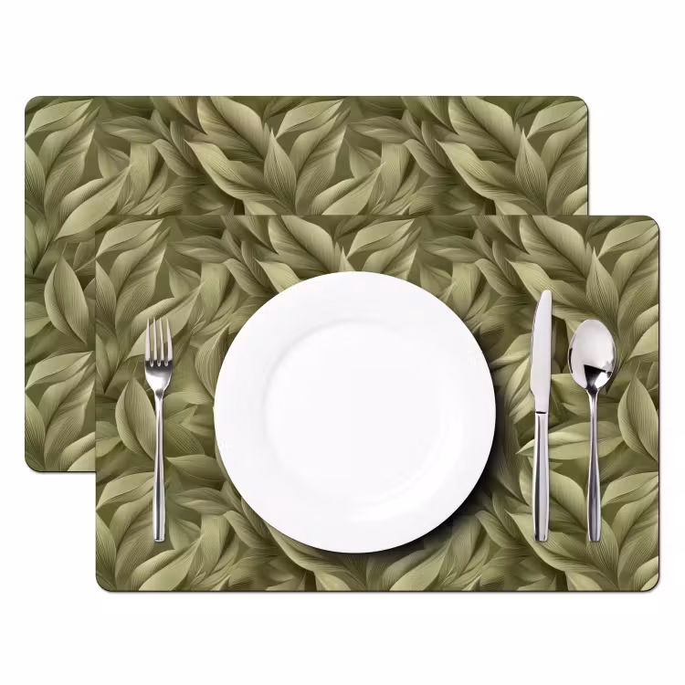 Salvamantel – 6 piezas - Hojas - Moderno - Verde — 2