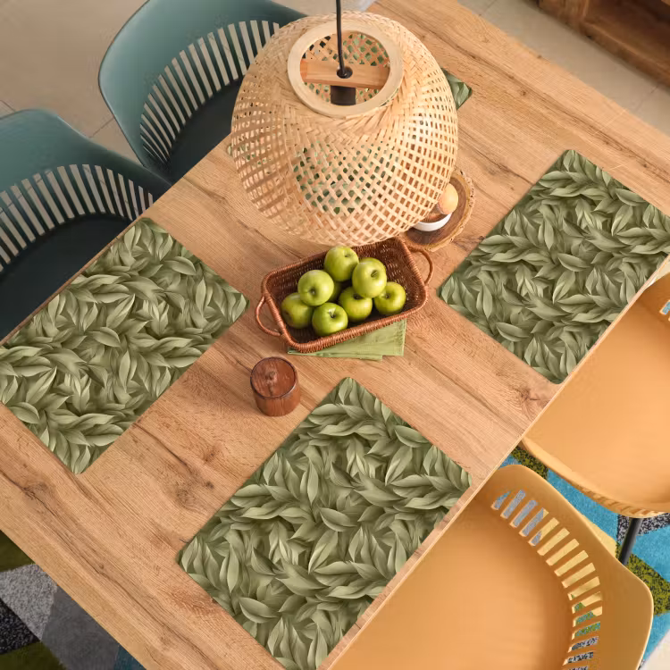 Salvamantel – 6 piezas - Hojas - Moderno - Verde — 3