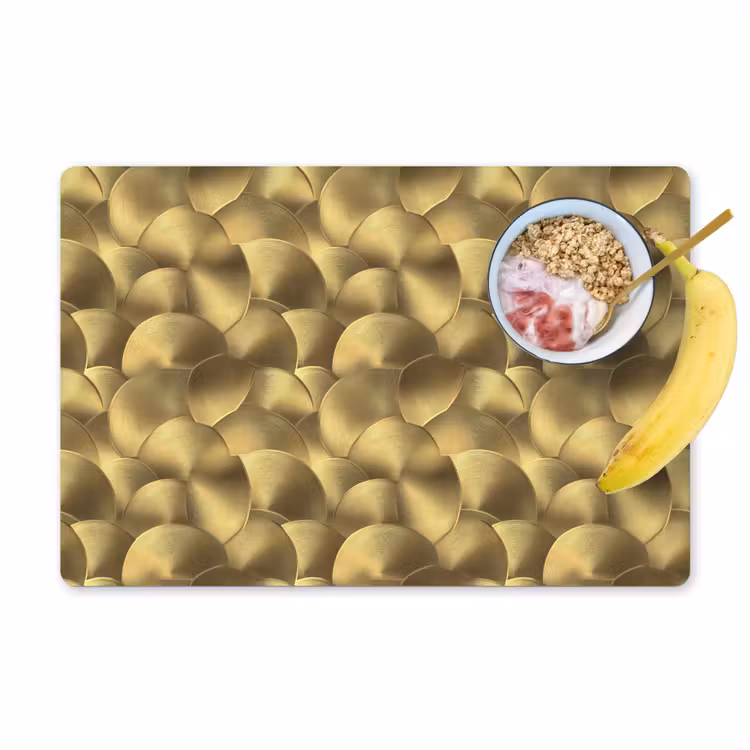 Salvamantel – 6 piezas - Moderno - Círculo - Oro — 1