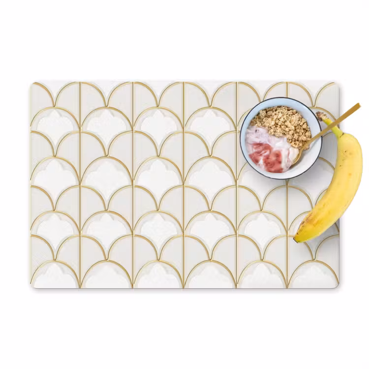 Salvamantel – 6 piezas - Mosaico - Arcos - Oro — 1