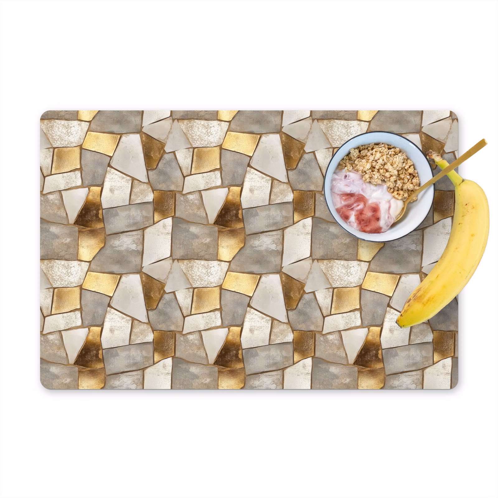Salvamantel – 6 piezas - Mosaico - Mármol - Oro — 1