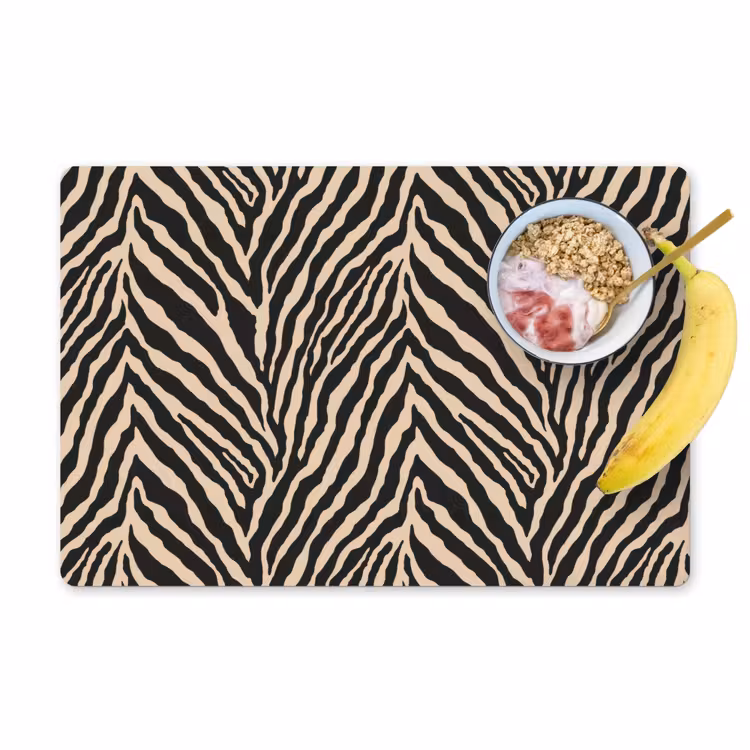 Salvamantel – 6 piezas - Zebra - Classic - Negro — 1