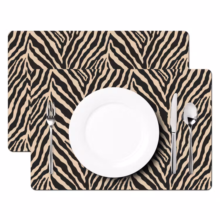 Salvamantel – 6 piezas - Zebra - Classic - Negro — 2