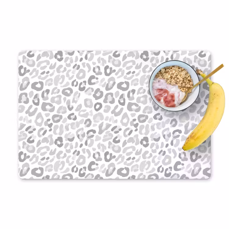 Salvamantel – 6 piezas - Leopardo - Motivo - Gris — 1