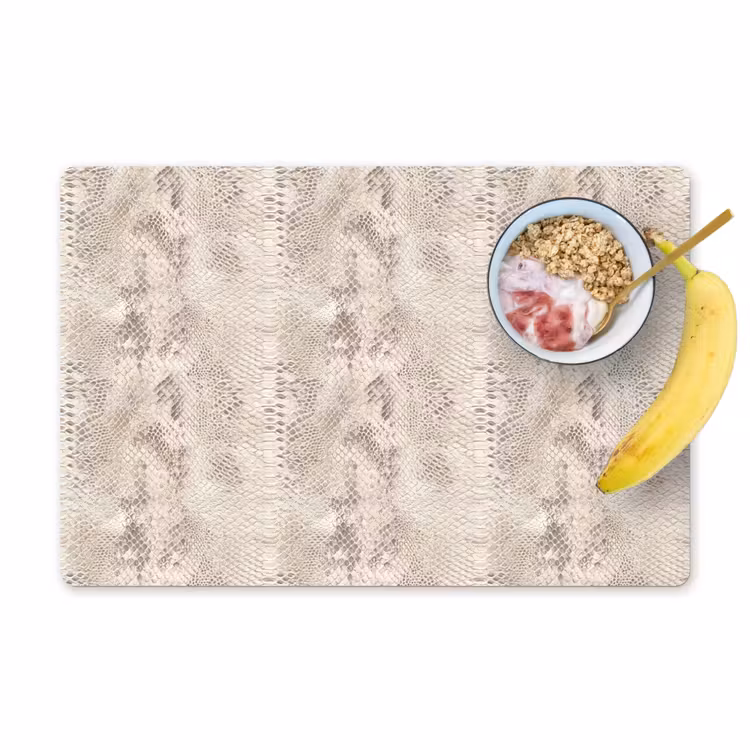 Salvamantel – 6 piezas - Serpiente - Estampado - Beige — 1