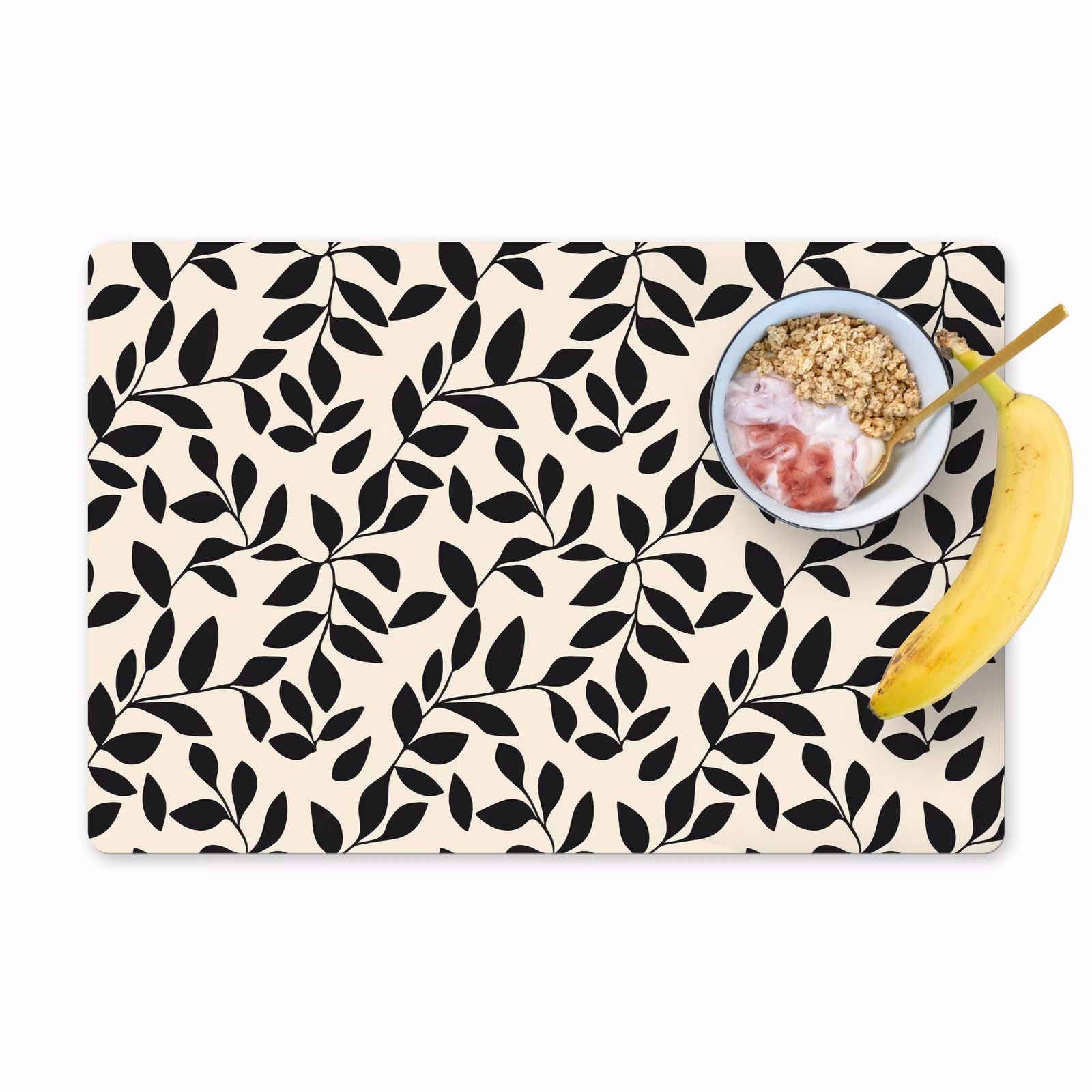 Salvamantel – 6 piezas - Elegante - Estampado - Negro - Beige — 1