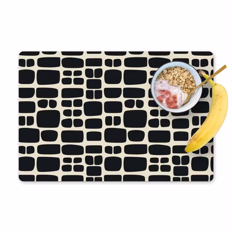 Salvamantel – 6 piezas - Moderno - Ecológico - Negro — 1