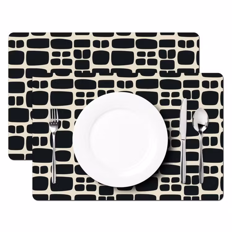Salvamantel – 6 piezas - Moderno - Ecológico - Negro — 2
