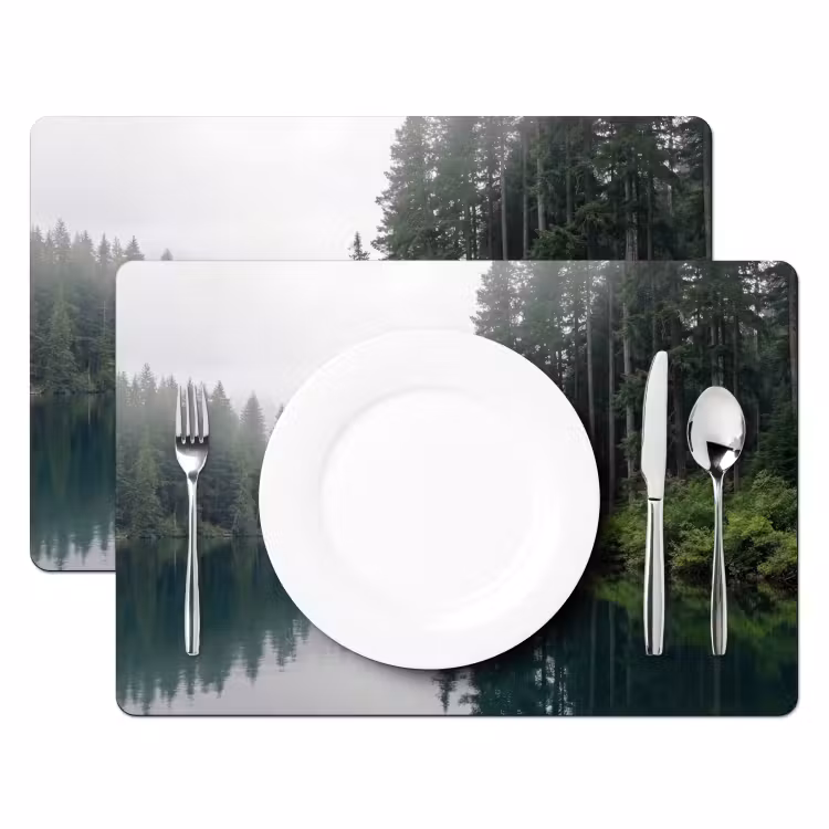 Salvamantel – 6 piezas - Montañas - Lago - Bosque — 2