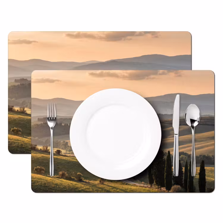 Salvamantel – 6 piezas - Toscana - Paisaje - Colinas — 2