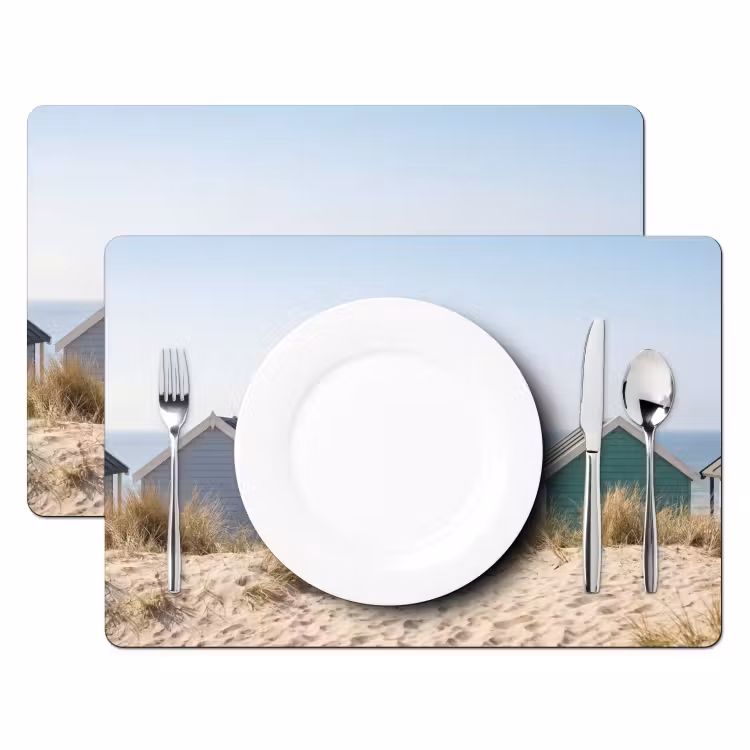 Salvamantel – 6 piezas - Playa - Cabañas - Colorido - Dunas — 2