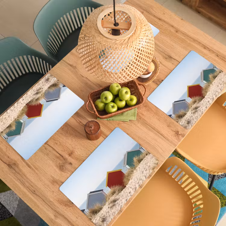 Salvamantel – 6 piezas - Playa - Cabañas - Colorido - Dunas — 3