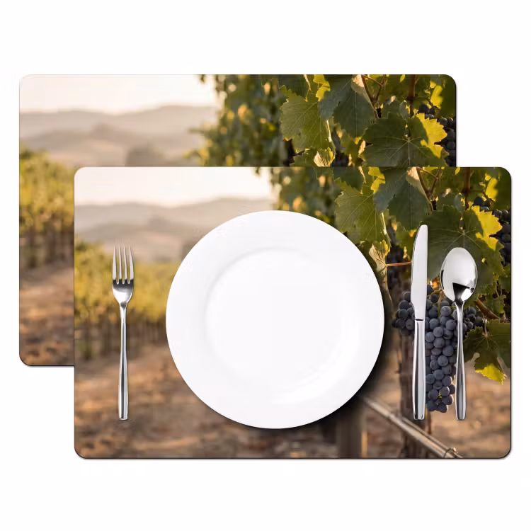 Salvamantel – 6 piezas - Uvas - Viñedo - Luz solar — 2