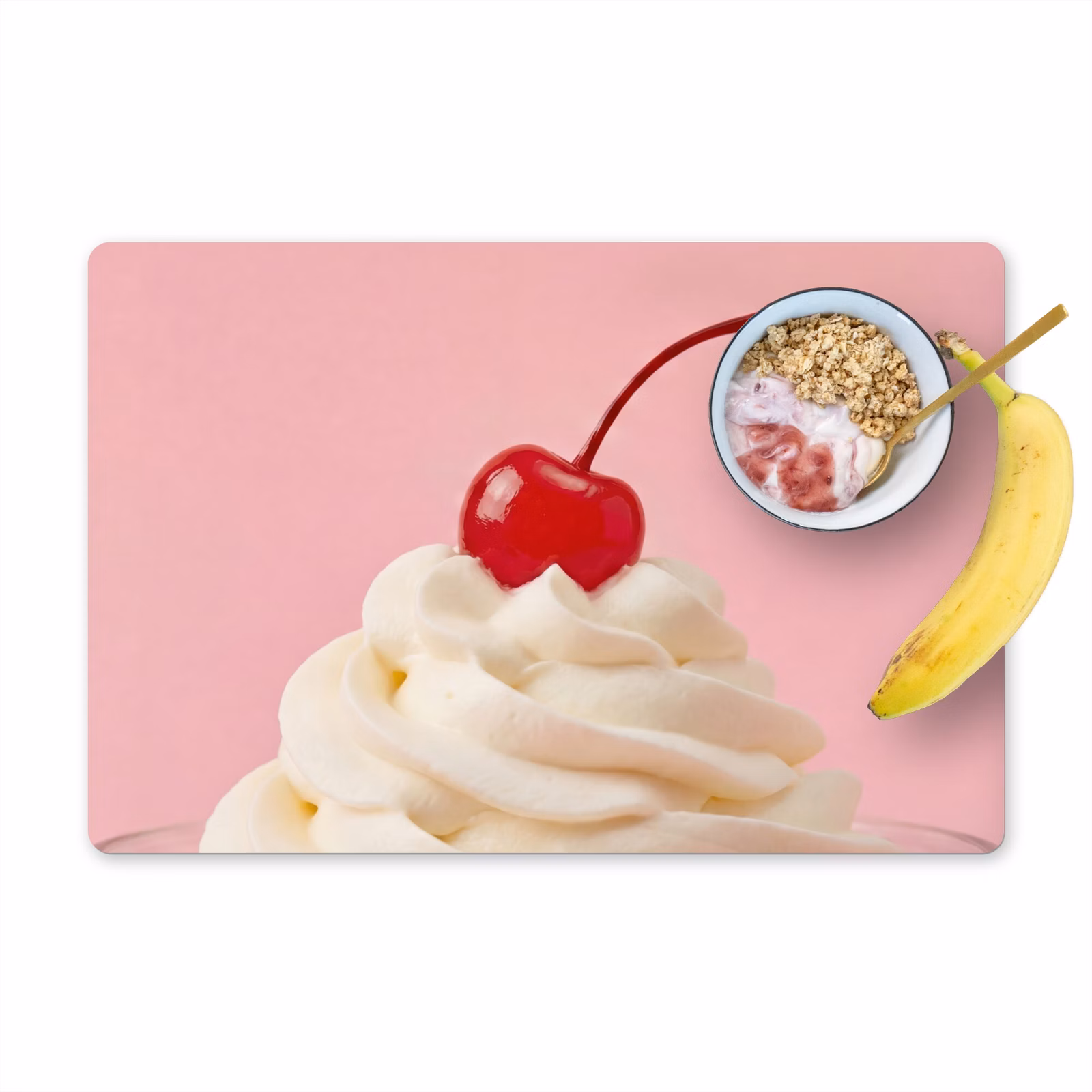 Salvamantel – 6 piezas - Cereza - Nata montada - Rosa — 1