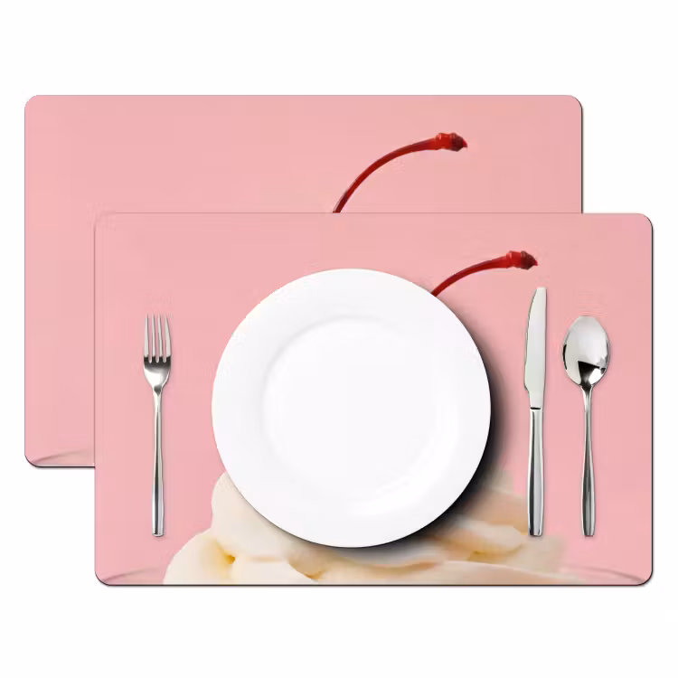 Salvamantel – 6 piezas - Cereza - Nata montada - Rosa — 2