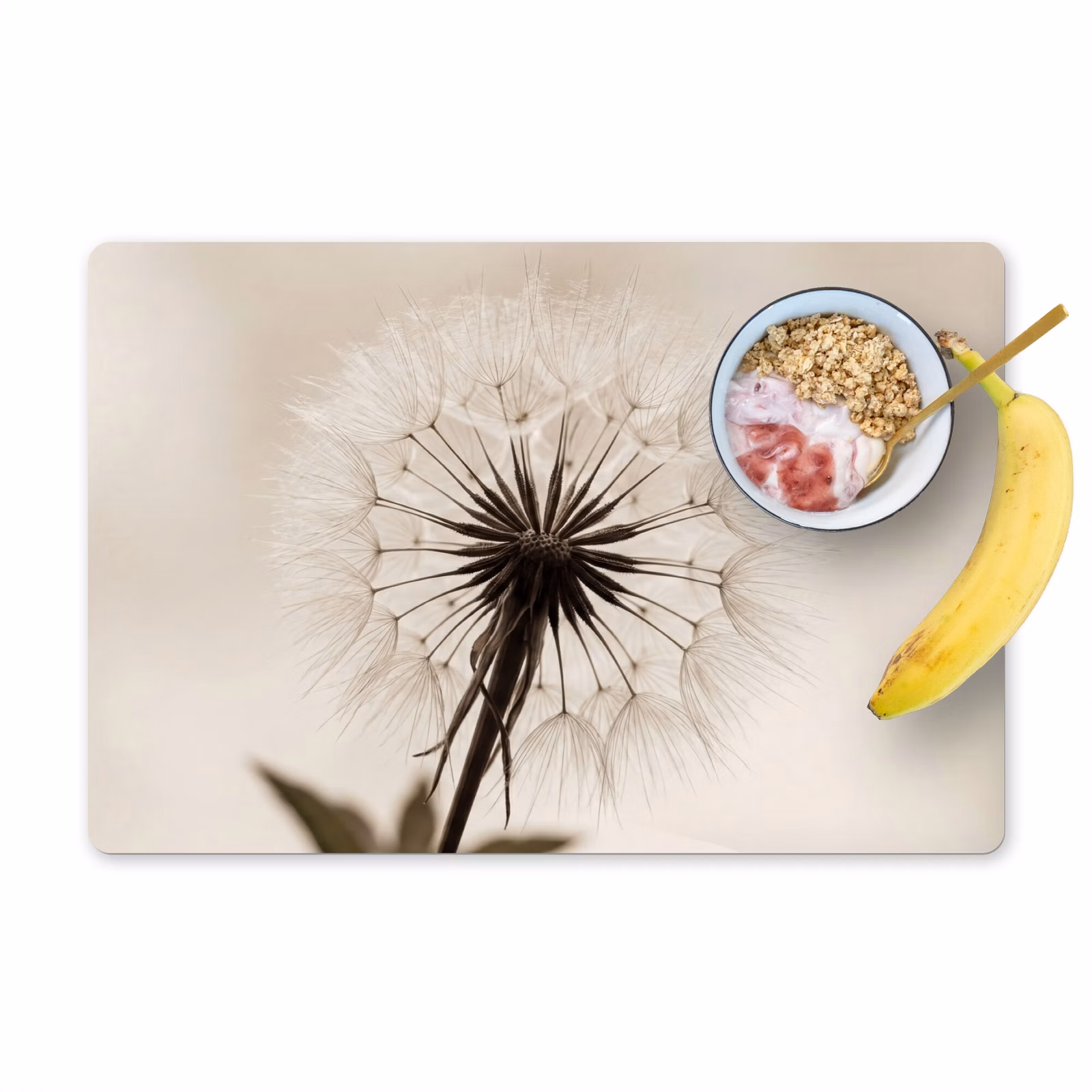 Salvamantel – 6 piezas - Diente de león - Minimalista - Blanco — 1