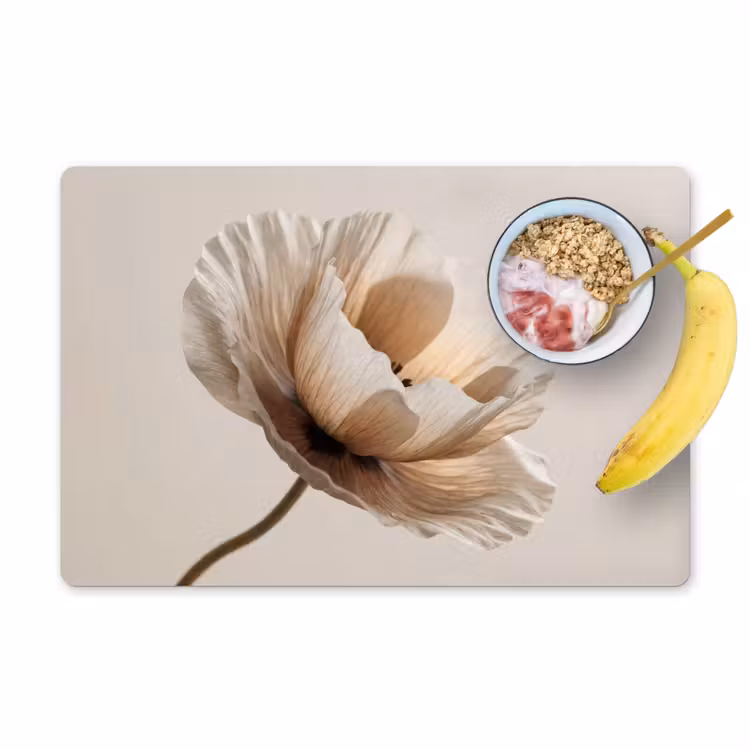 Salvamantel – 6 piezas - Flor - Beige - Crema — 1