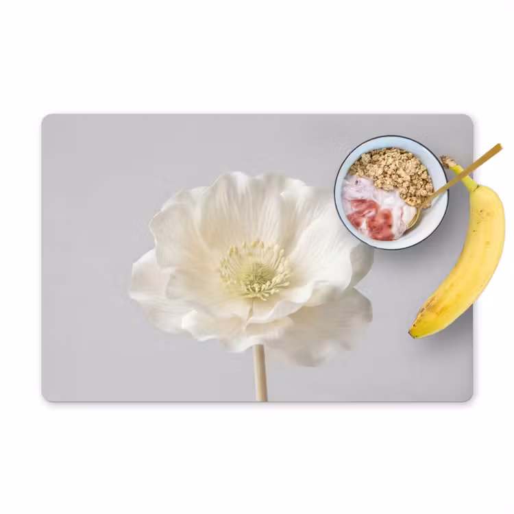 Salvamantel – 6 piezas - Flor - Minimalista -Blanco — 1