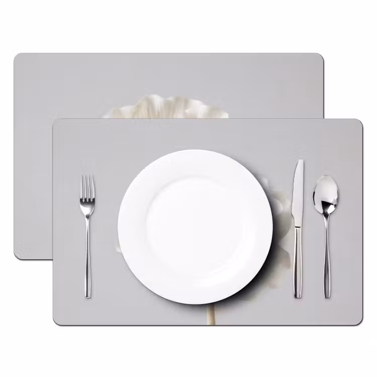 Salvamantel – 6 piezas - Flor - Minimalista -Blanco — 2