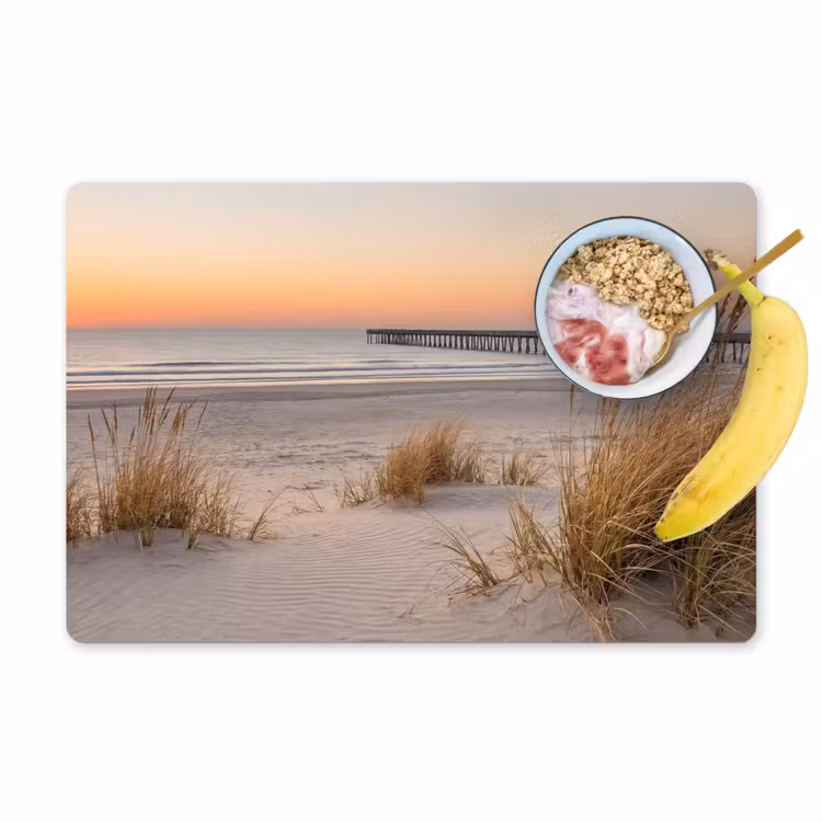 Salvamantel – 6 piezas - Muelle - Puesta de sol - Playa — 1