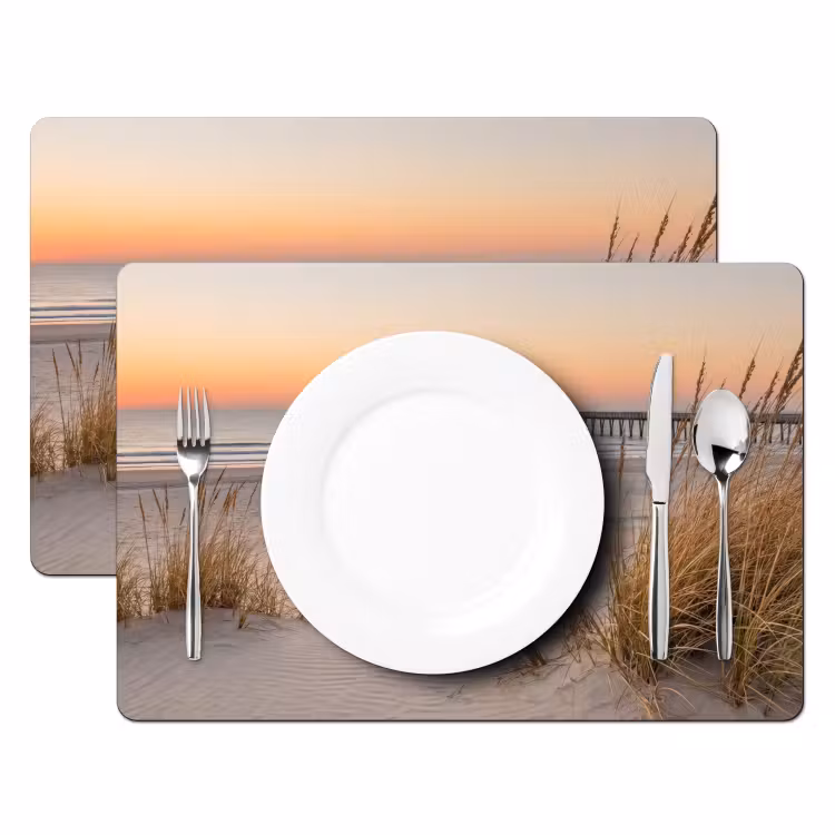 Salvamantel – 6 piezas - Muelle - Puesta de sol - Playa — 2