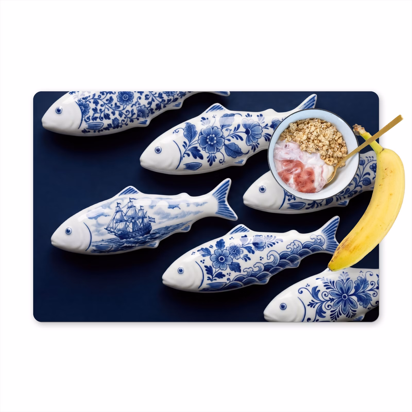 Salvamantel – 6 piezas - Peces - Delftware - Cerámica — 1