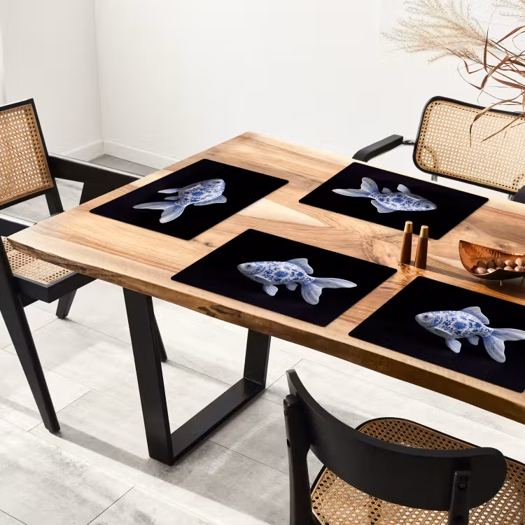 Salvamantel – 6 piezas - Porcelana - Peces dorados - Delftware — 4