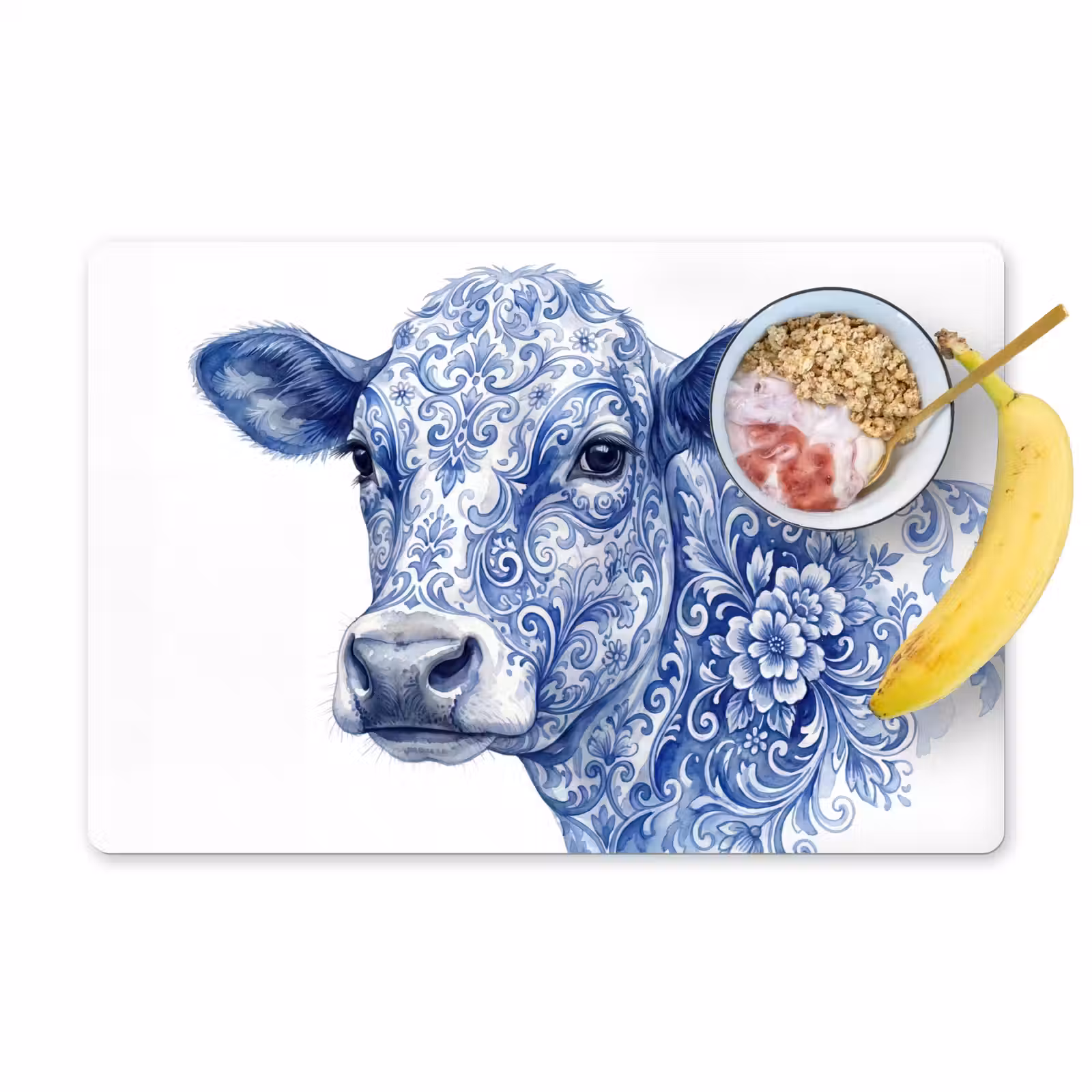 Salvamantel – 6 piezas - Ilustración - Vaca - Azul — 1