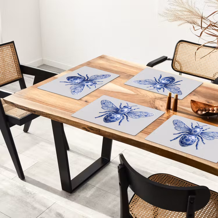 Salvamantel – 6 piezas - Abeja - Moderno - Delft - Azul — 4
