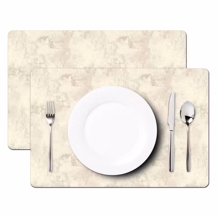Salvamantel – 6 piezas - Patrón - Orgánico - Beige — 2