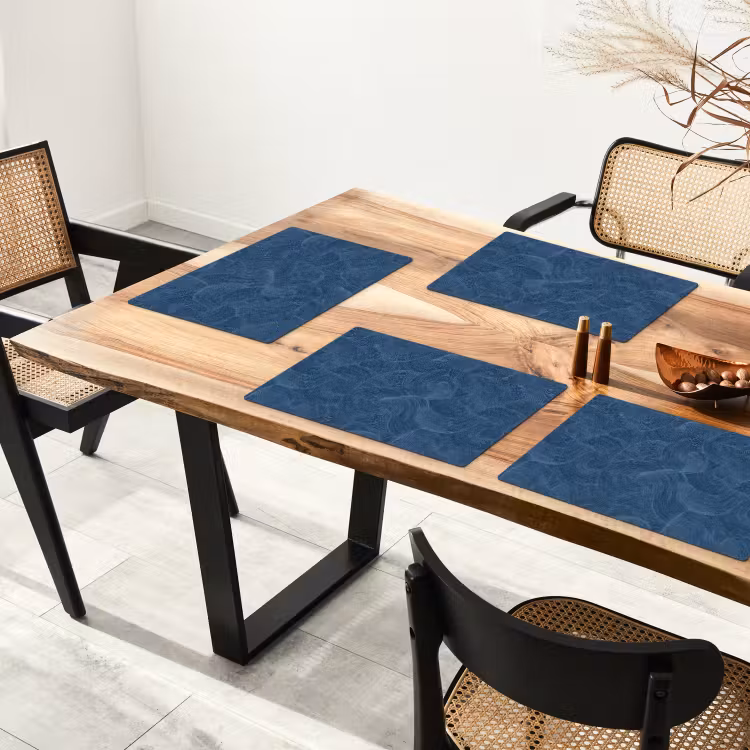 Salvamantel – 6 piezas - Olas - Textura - Patrón - Azul — 4