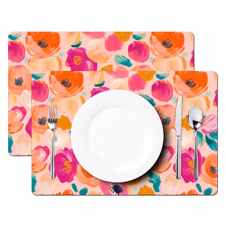 Salvamantel – 6 piezas - Flores - Alegre - Colorido — 2