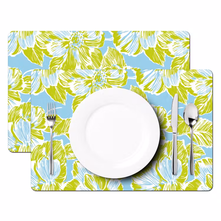 Salvamantel – 6 piezas - Moderno - Floral - Verde — 2