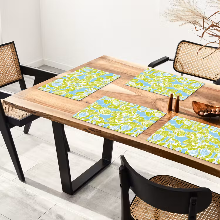 Salvamantel – 6 piezas - Moderno - Floral - Verde — 4