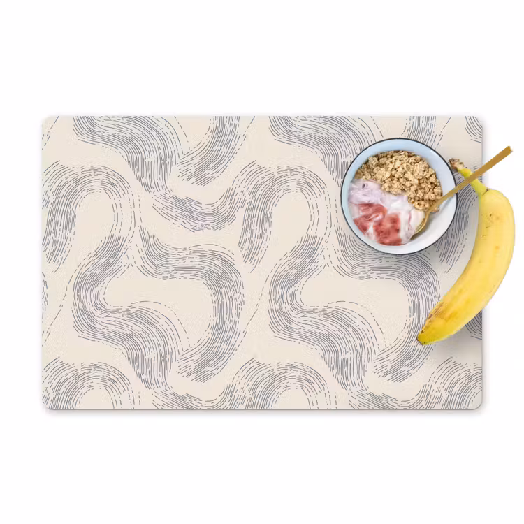 Salvamantel – 6 piezas - Líneas - Motivo - Beige - Minimalista — 1