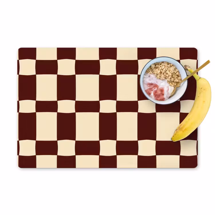 Salvamantel – 6 piezas - Retro - Estampado - Marrón — 1