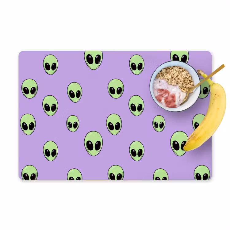 Salvamantel – 6 piezas - Alien - Retro - Lila — 1