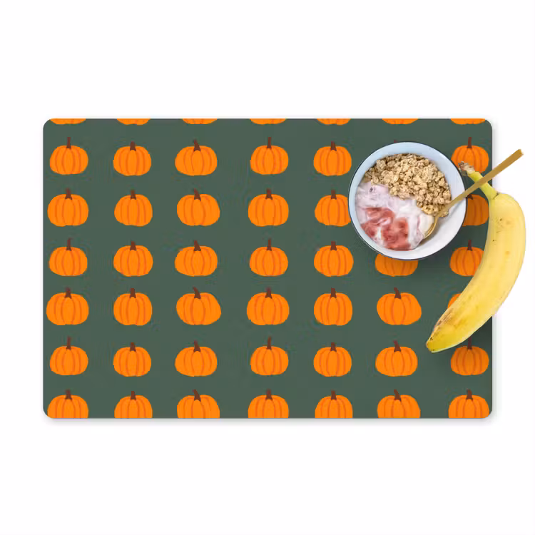 Salvamantel – 6 piezas - Calabaza - Patrón - Naranja — 1