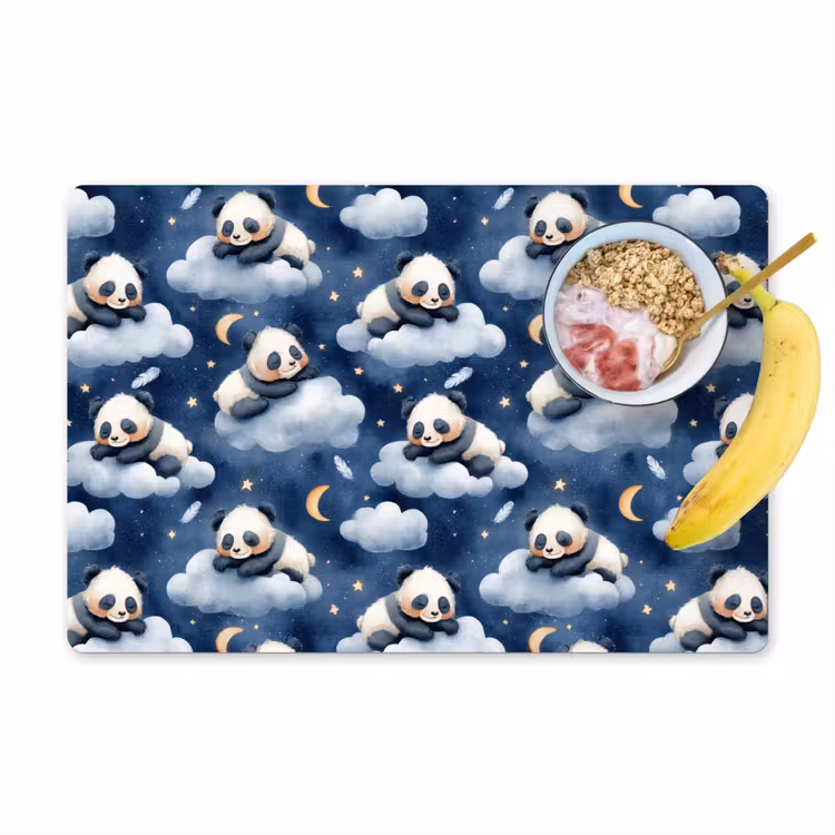 Salvamantel – 6 piezas - Pandas - Durmiendo - Azul — 1