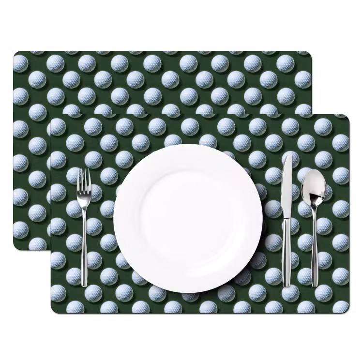 Salvamantel – 6 piezas - Bolas - Golf - Verde — 2