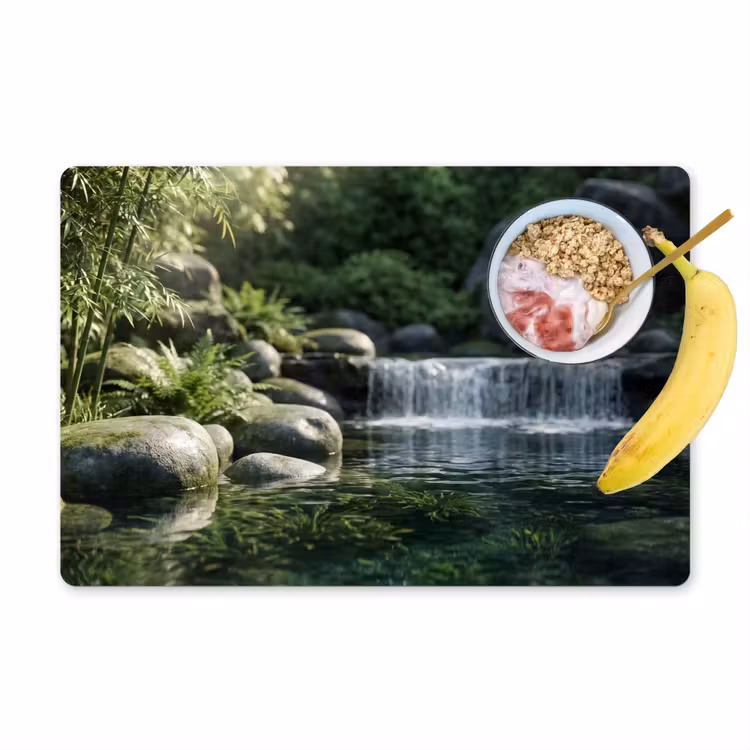 Salvamantel – 6 piezas - Arroyo - Cascada - Naturaleza - Verde — 1